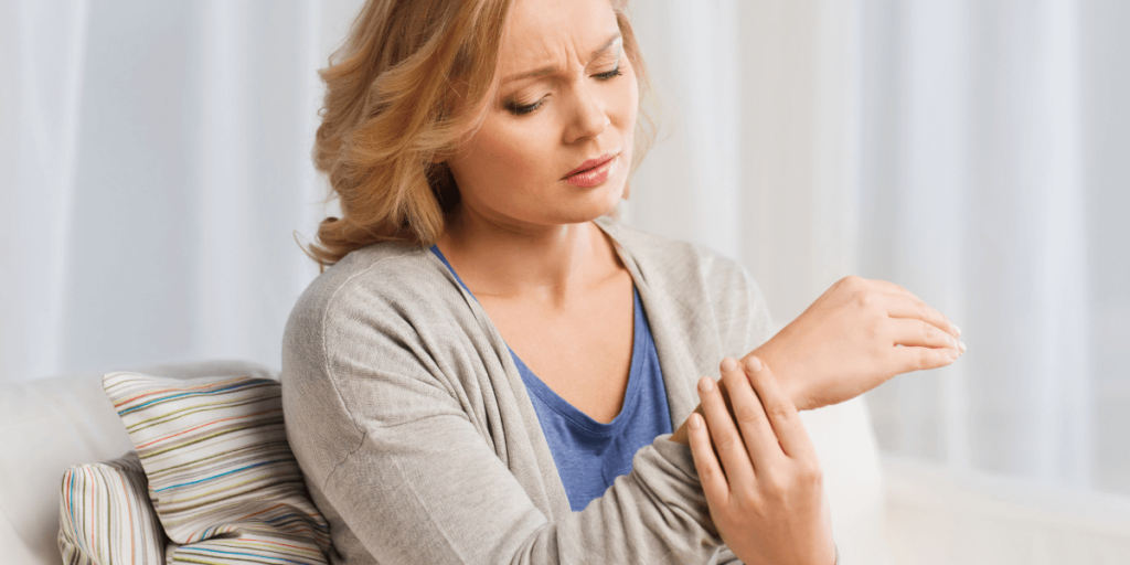 Uitgelichte afbeelding voor blogpost over gewrichtspijn in de menopauze